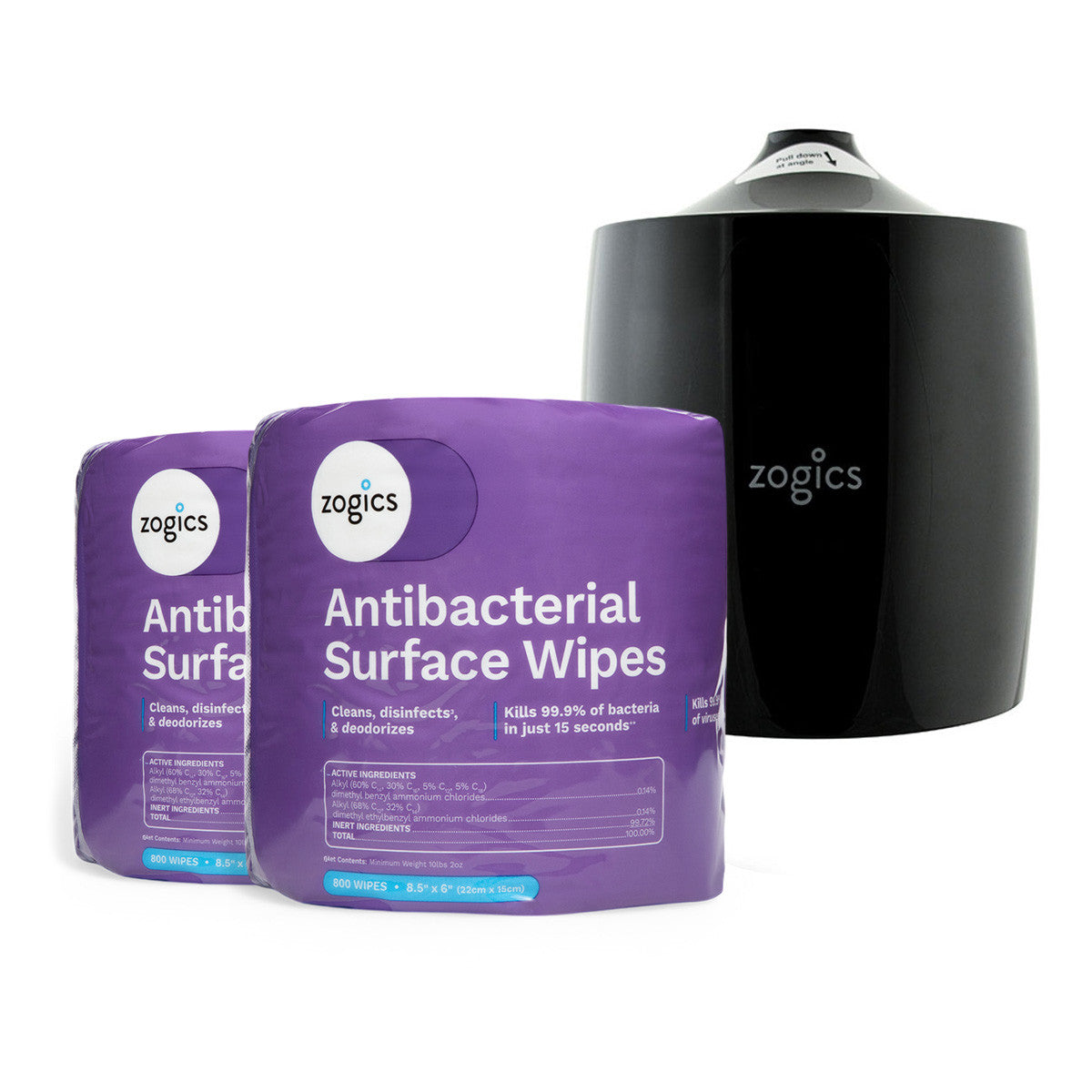 Disinfecting Wipes and Dispenser Bundle (2 Rolls) | Zogics