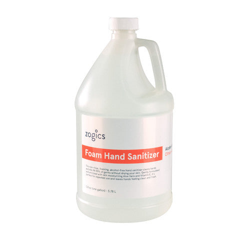 Zogics 128 oz Alcohol-Free Foam Citrus + Aloe Hand Sanitizer, (1 Gallon)