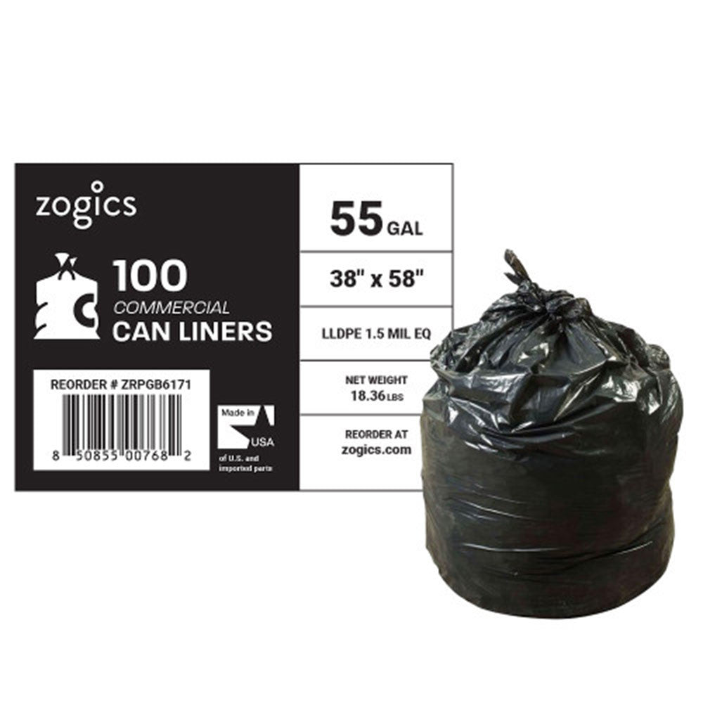 Zogics 55 Gallon Can Liners (100/Case)
